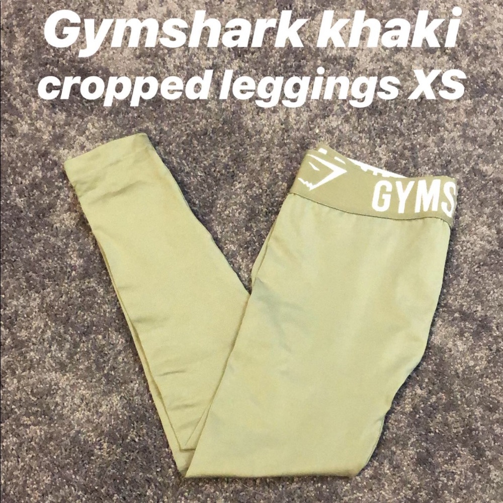 Gymshark XS Khaki Cropped Leggings